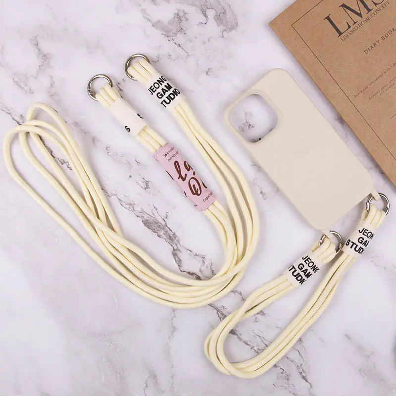 Чехол Epik TPU two straps California для Apple iPhone 13, 6.1 Бежевый/Antique White - фото 6