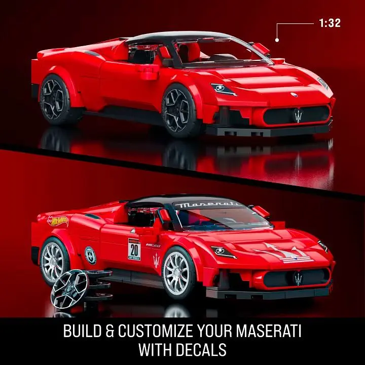 Колекційна машинка-конструктор Hot Wheels Mattel Brick Shop Speed Maserati (JFR90) - фото 7