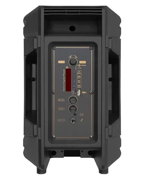 Портативна колонка UKC RX-8133 Акустична система 30Вт RGB підсвічування 2x8" 2400mAh Чорний - фото 3