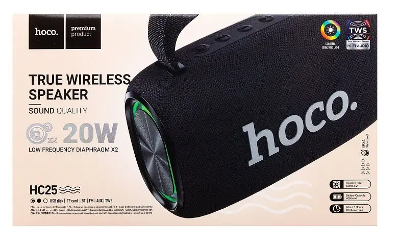Колонка HOCO HC25 Radiante sports BT speaker Black - фото 3