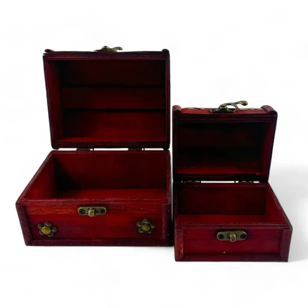 Скриньки дерево набір 15х11х12.3 см 11.7х8.5х8 см 2 шт - фото 4