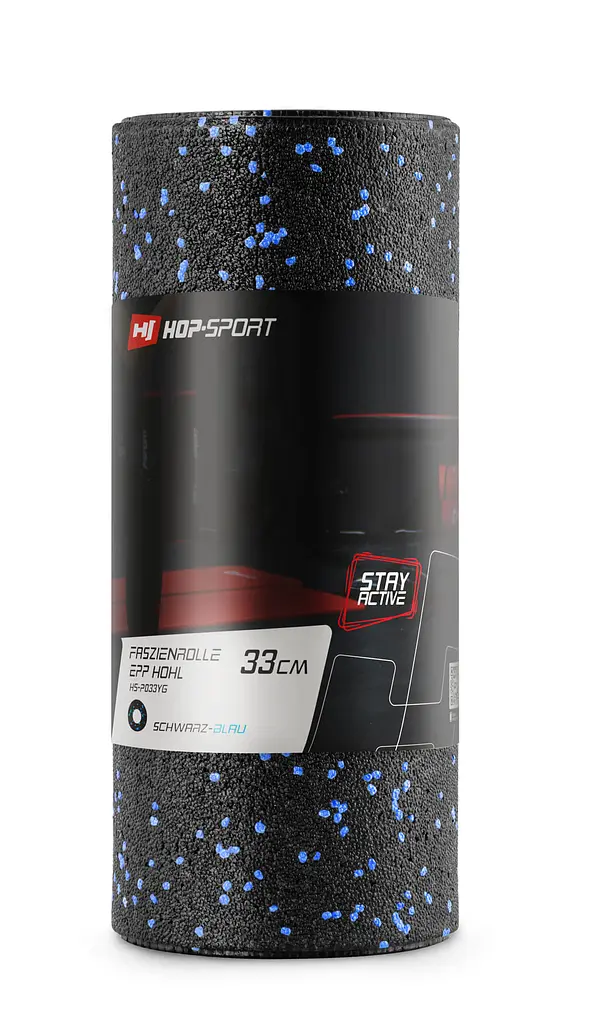 Ролер масажер Hop-Sport HS-P033YG валик ролик гладкий EPP 33 см чорно-синій - фото 2