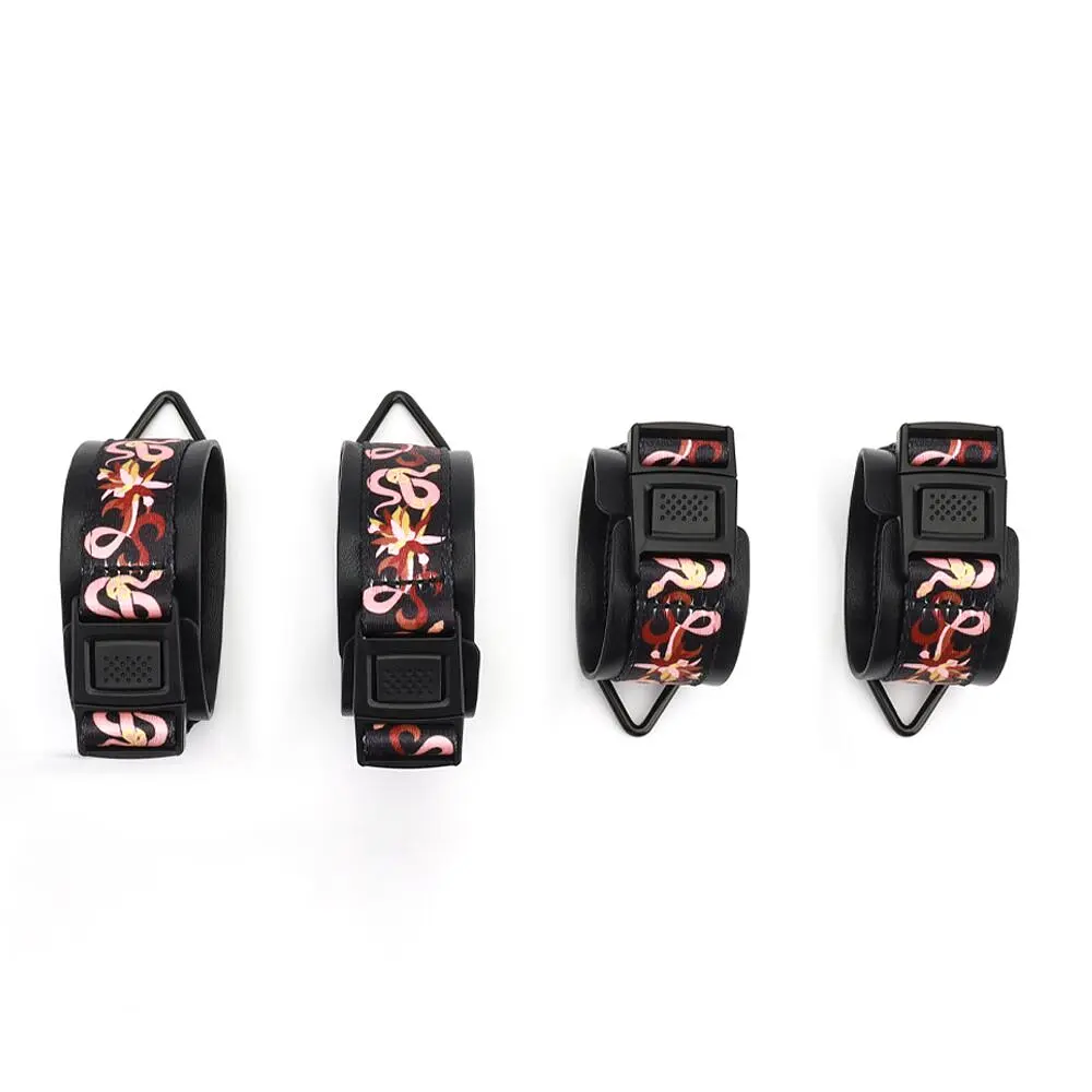 БДСМ-набір LOCKINK The Flowering Serpent Bondage Set, чорний, з малюнком у вигляді змій, 7 предметів - фото 10