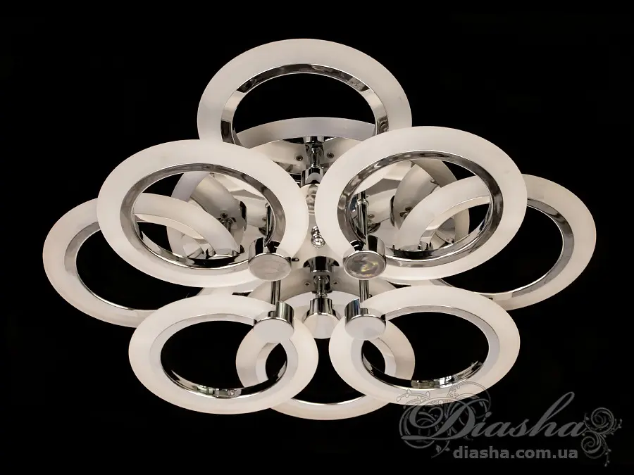 Светодиодная люстра смарт светильник с пультом, цветной подсветкой - фото 4