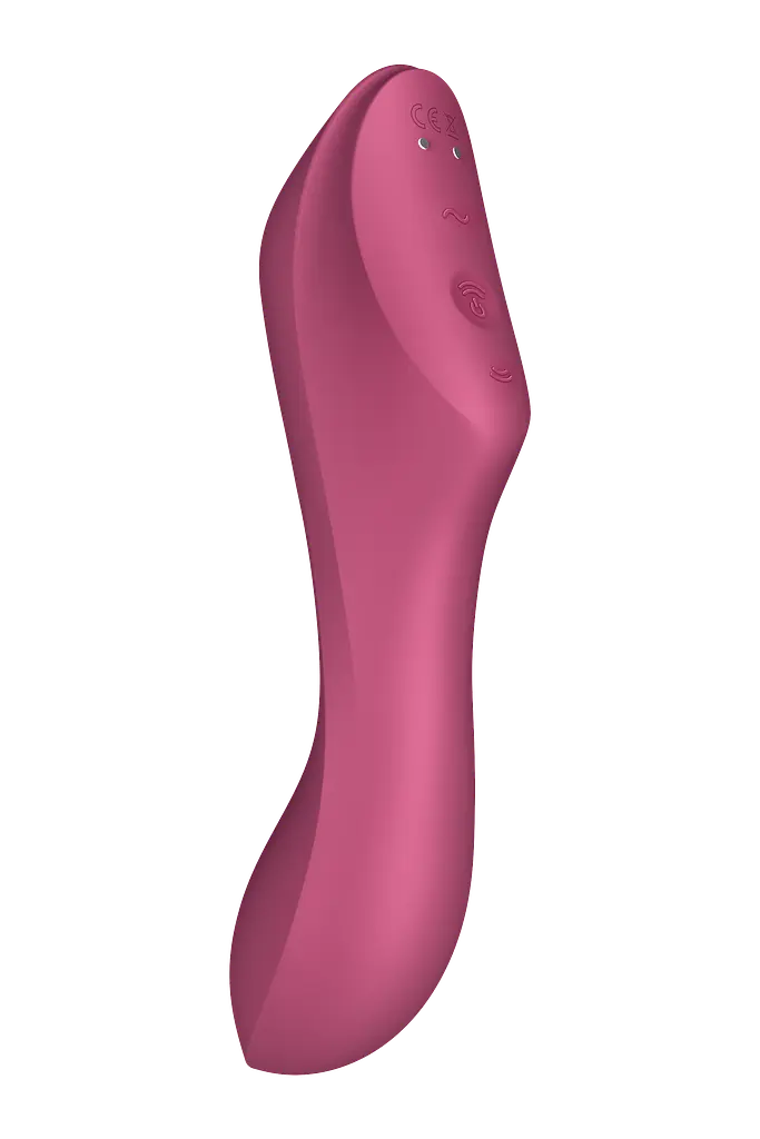Вібратор Satisfyer Curvy Trinity 3 Вакуумний та стимулятор для точки G, 17.5х5.3 см червоний - фото 3