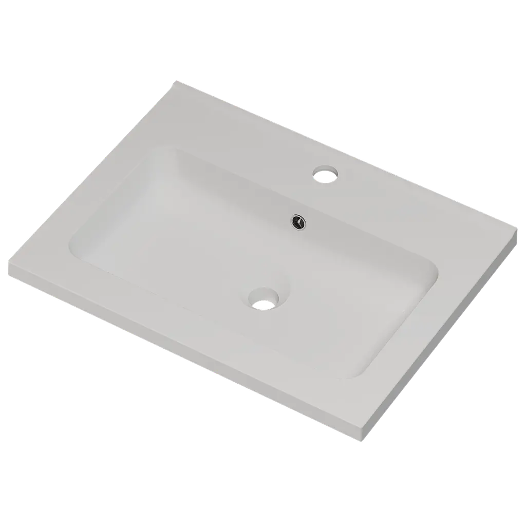 Раковина матовая врезная Amidicon Rodeo 60 600x450 из литого камня RODEO_60_MAT, Белый матовый - фото 2