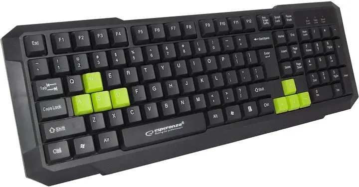 Клавіатура Esperanza EGK102 Green USB Black