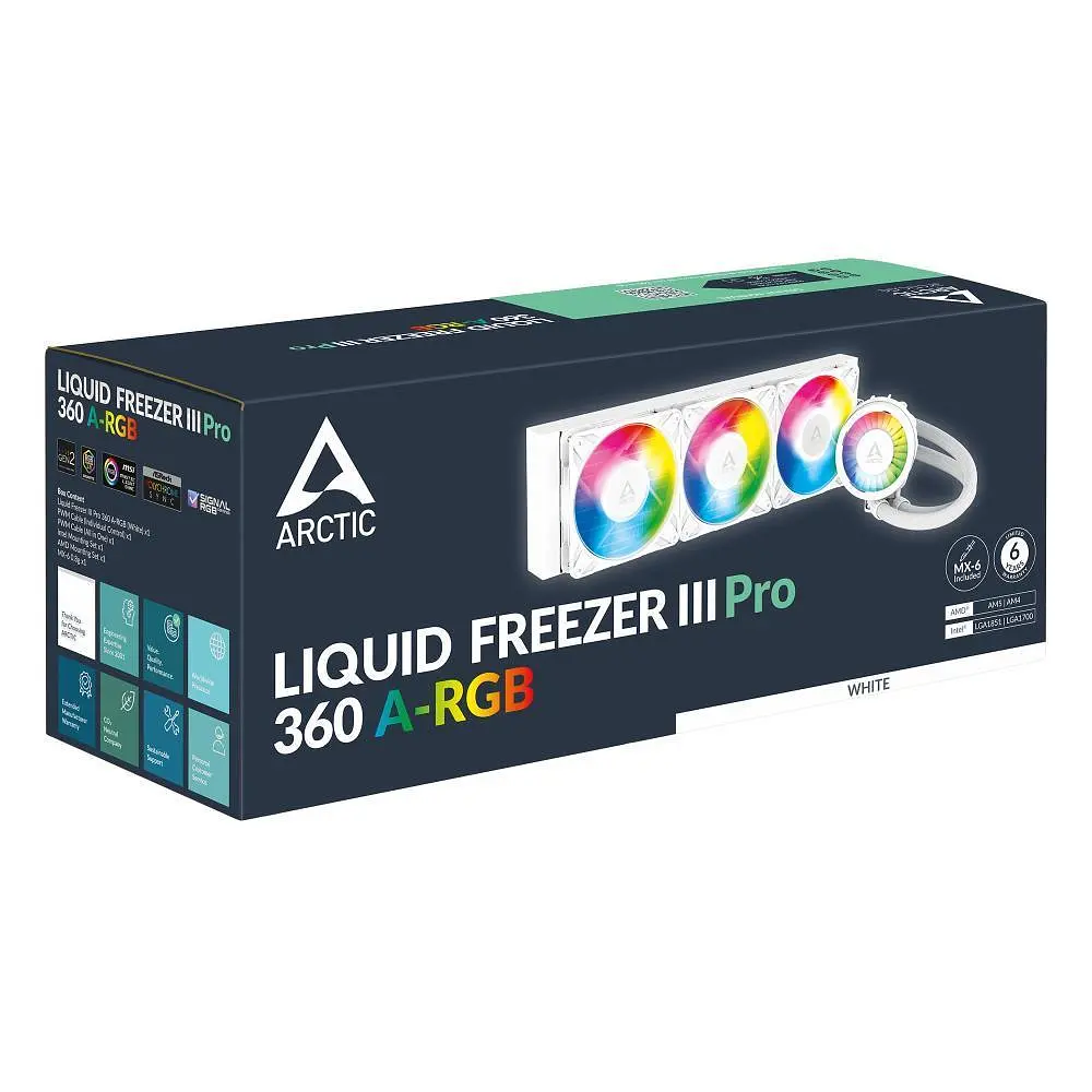 Система охолодження для комп’ютерного процесора Arctic Liquid Freezer III Pro 360 ACFRE00188A A-RGB/White - фото 6