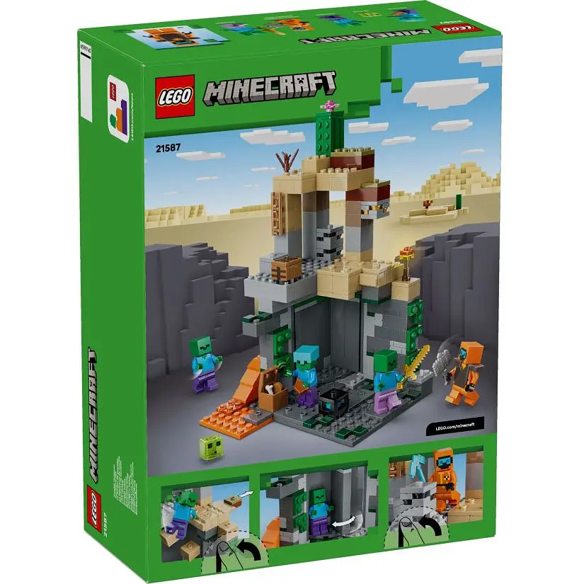 Конструктор LEGO Minecraft Підземелля зомбі 284 деталі (21587) - фото 8