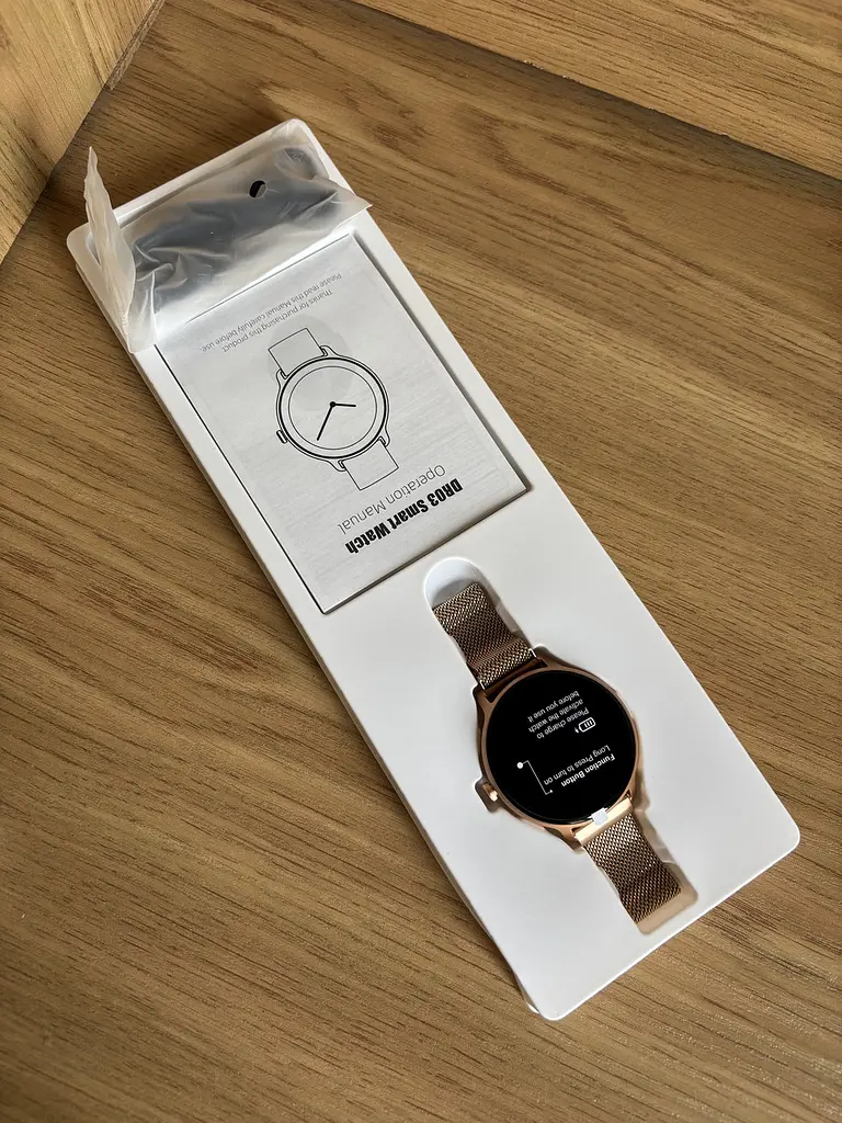 Смарт-годинник Fitpolo DR03 з AMOLED 1.27" дисплеєм Bluetooth дзвінками водонепроникний IP68 з підтримкою Android IOS круглий бронзове золото (SKU-141) - фото 9