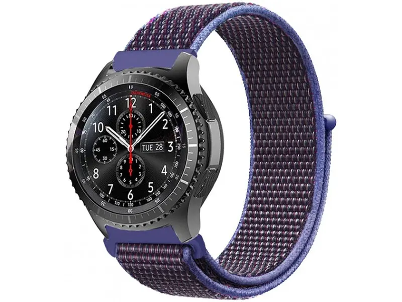 Ремінець BeCover для Stratos 1/2/2S/3/GTR 2/GTR/ 47 мм GTR Lite/Nexo/Pace Nylon Style Purple (705891) - фото 2