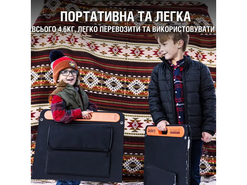 Зарядний пристрій на сонячній батареї Jackery SolarSaga 100W - фото 7