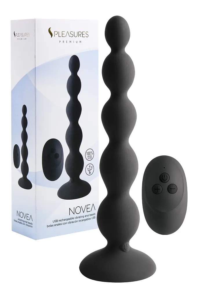 Анальный вибратор S Pleasures Premium Novea 18.5 см (черный) - фото 5