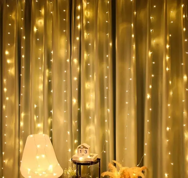 Светодиодная гирлянда Штора 3х3м 400 LED Теплый белый - фото 2