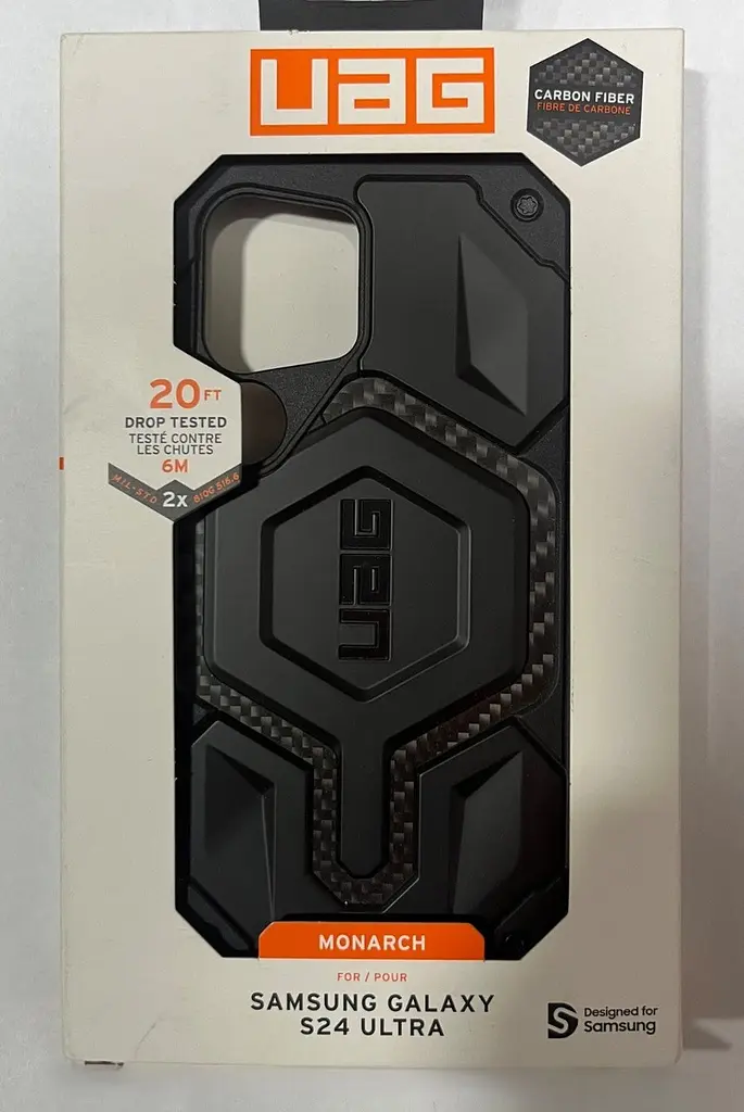 Оригінальний протиударний чохол UAG Monarch для Samsung Galaxy S24 Ultra (6.8") Carbon Fiber 214415114242 - фото 3