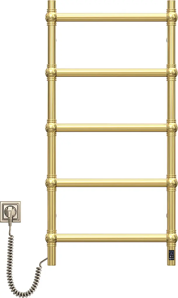 Электрический полотенцесушитель Navin Retro 500x1000 Sensor левое, золото 12-228153-3680, Золотой, Левое, Электронный - фото 2