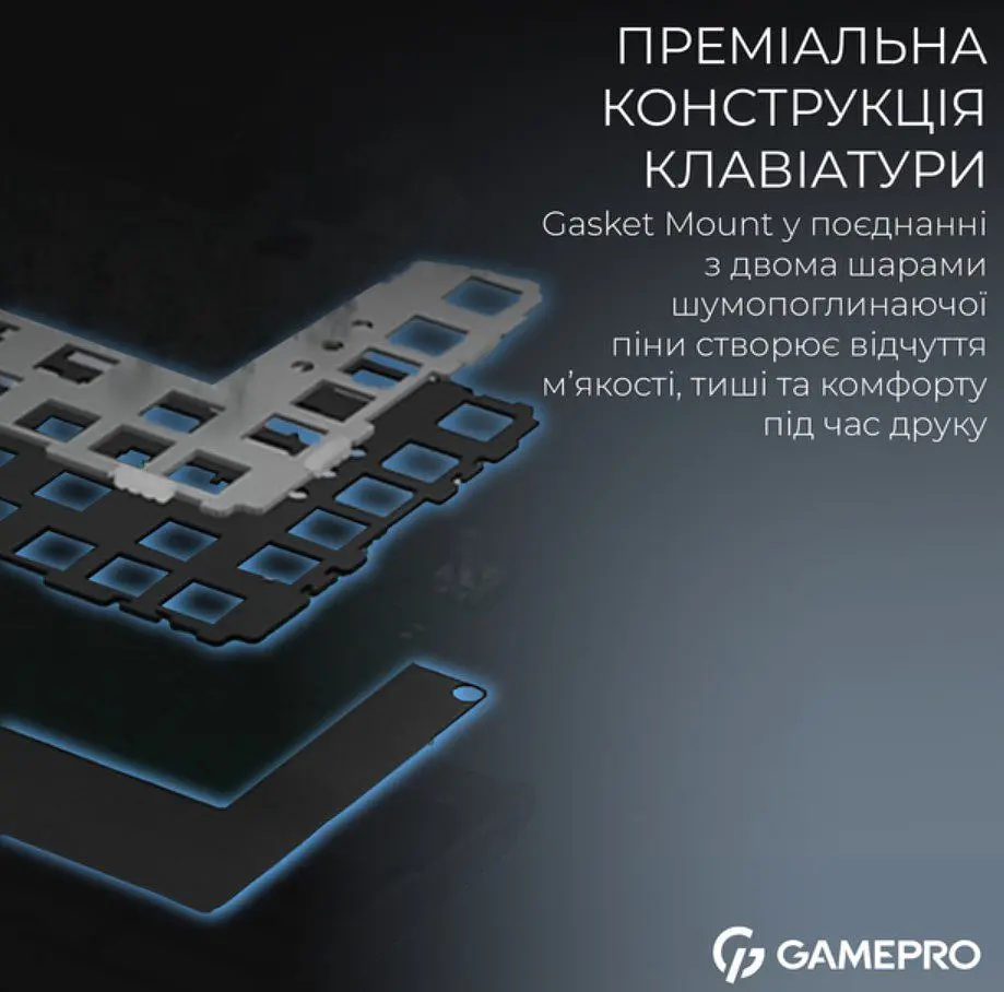 Клавіатура ігрова механічна GamePro MK-160-B MAX USB Hot-Swap Outemu Magnetic Switch Black-White - фото 9