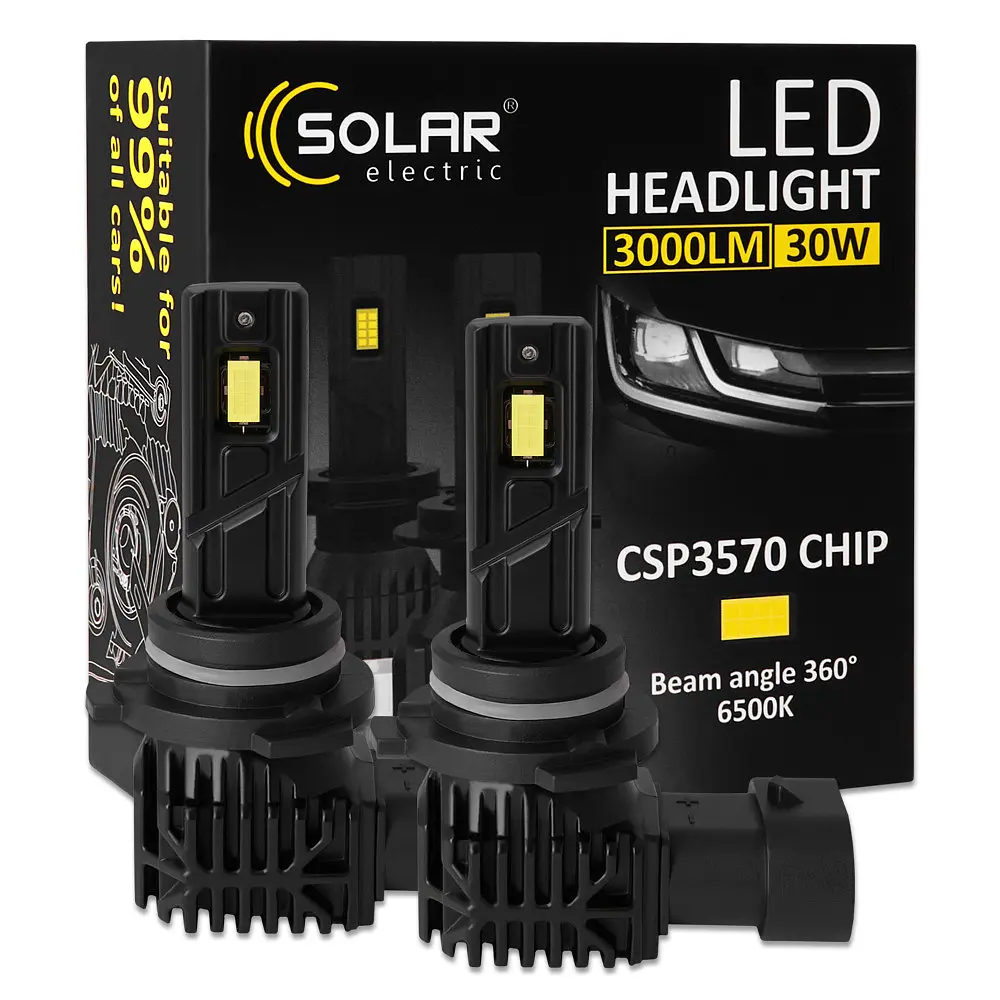 Автолампа Solar LED HB4 (9006) 12/24V 30W 3000 Lm 6500K CSP3570 2 шт. (8406S2) - фото 4