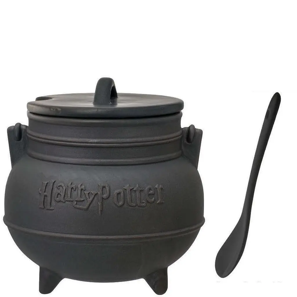 Кухоль 3D Harry Potter Cauldron with Spoon Гаррі Поттер Котелок з ложкою HP С01 501 - 600 мл чорний - фото 2