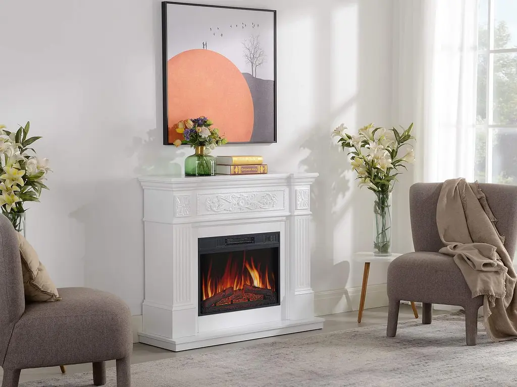 Камінокомплект ArtiFlame Toscana AF23S білий з обігрівом і звуком горіння вогню - фото 9