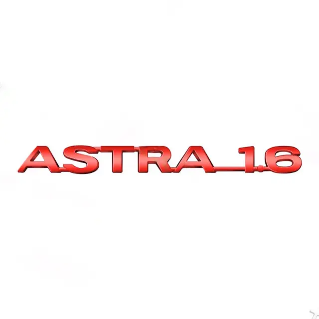 Емблема напис ASTRA-1.6 Айстра 182х18 мм Червона (Завод) - фото 2