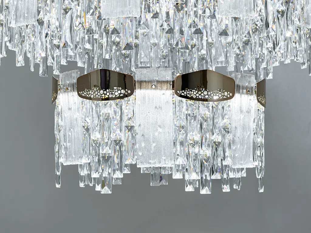 Люстра стельова LED Diasha 9152-800+500G 110W, 6050 лм, золото, регульована висота, для вітальні, спальні - фото 3