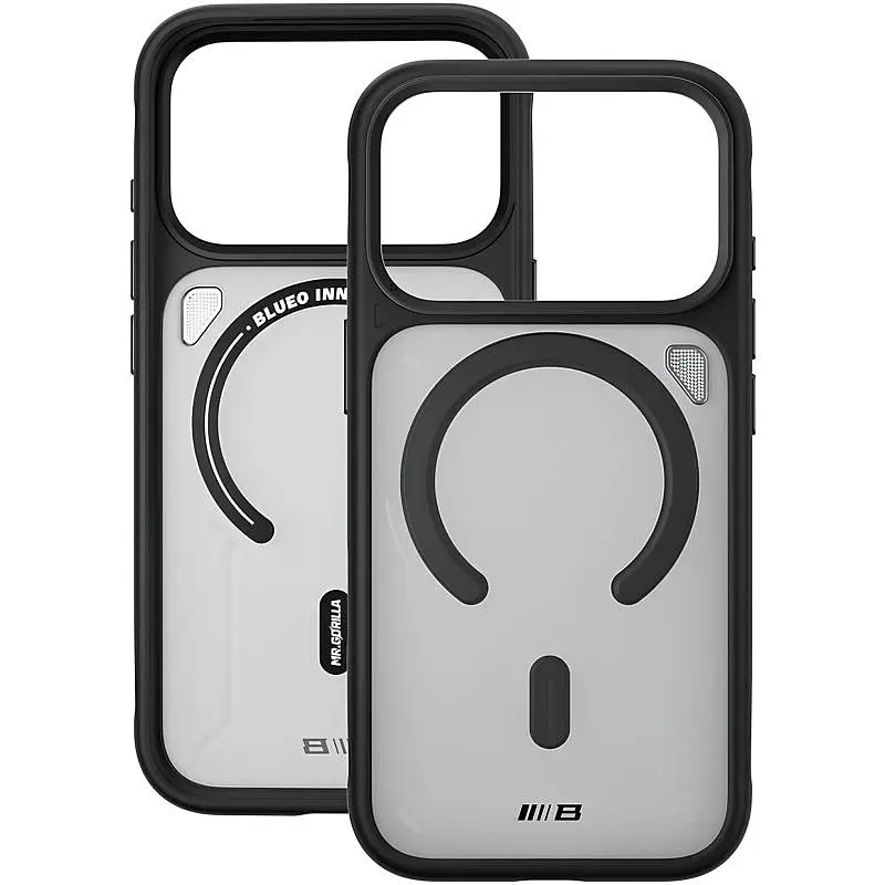 Чохол TPU+PC Blueo Frosted Heat Dissipation Stand with MagSafe для Apple iPhone 17 Pro Max 6.9" Чорний - фото 3