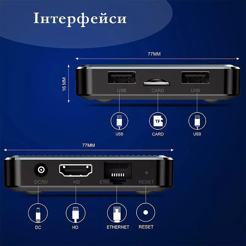 Смарт ТВ приставка X98Q 2/16 Гб Smart TV Box Android 11 - фото 5