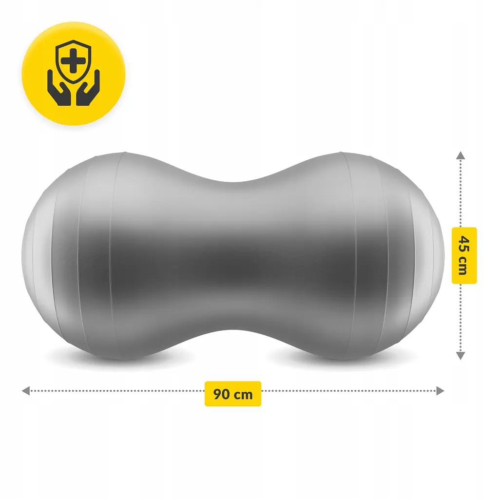 М'яч для фітнесу (арахіс) 4FIZJO Air Ball Peanut 45 x 90 см Anti-Burst Grey (P-5905973407175) - фото 11
