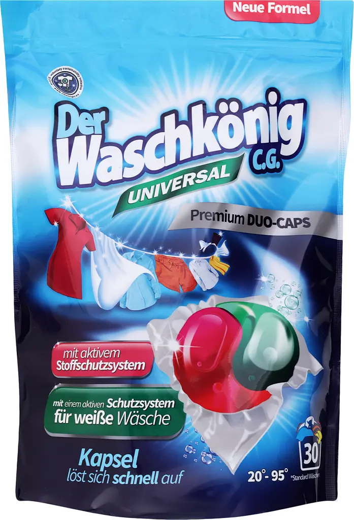 Капсули для прання Der Waschkonig Universal Duo Caps 30 шт. (040-9591) - фото 4