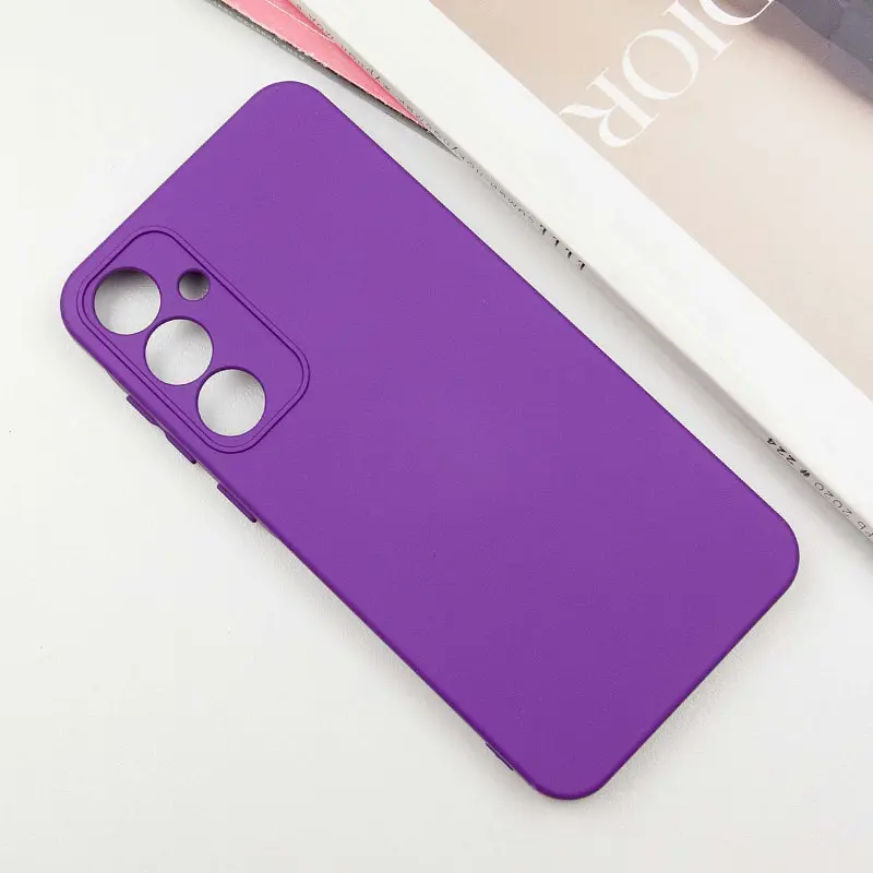 Чохол TPU Getman Liquid Silk Full Camera для Samsung Galaxy S24 FE Фіолетовий / Purple - фото 2