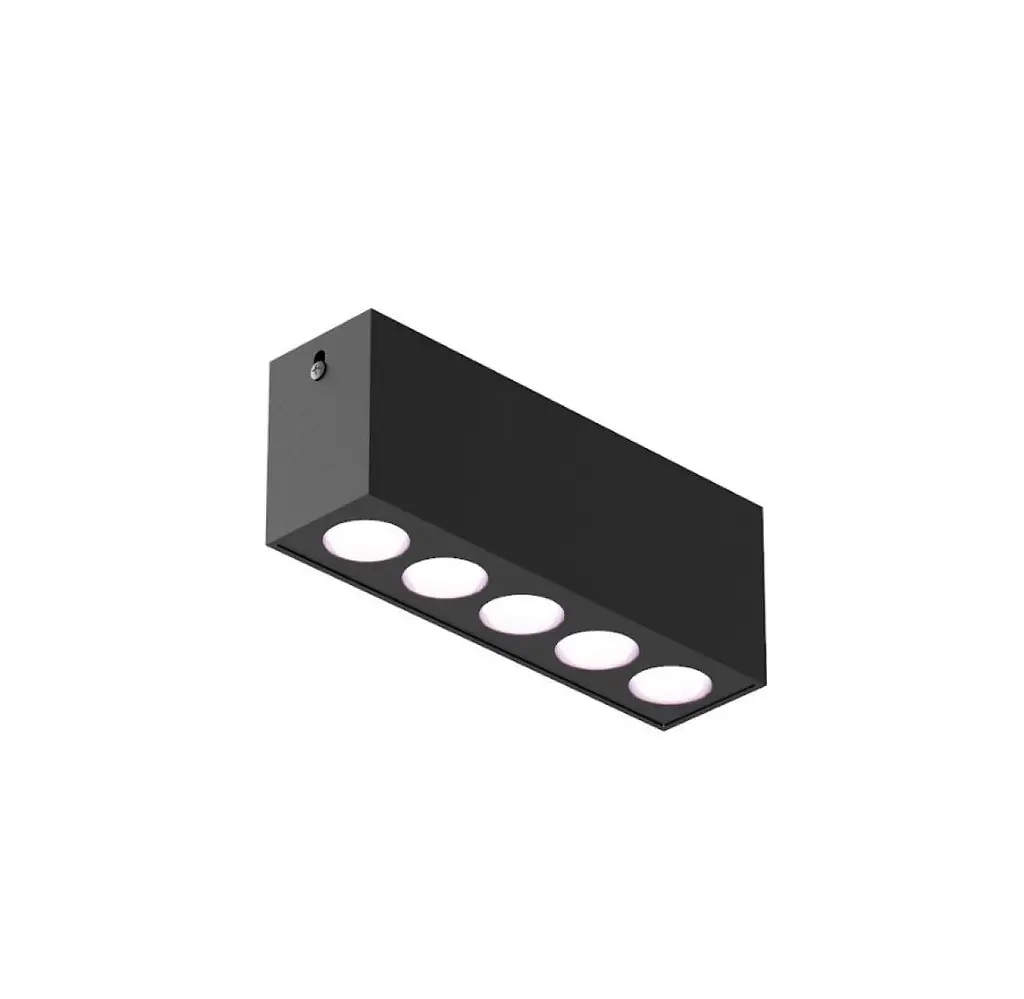 Точечный накладной светильник Kloodi KD-PIXEL 5X2 10W 3K BK - фото 3