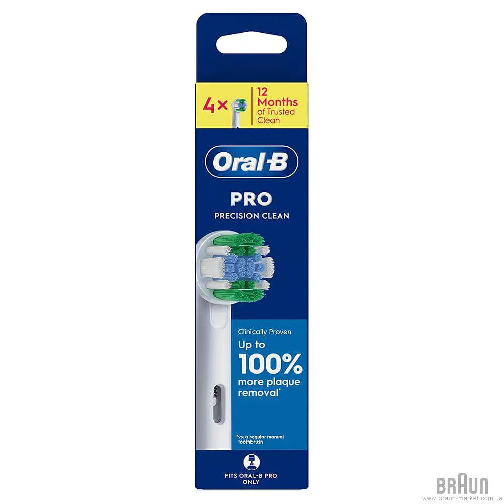 Набір насадок для зубної щітки - 4 штуки Oral-B EB20RX Pro Precision Clean 4шт (8006540895351) - фото 3