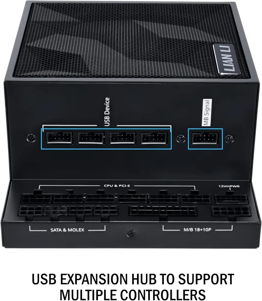Блок живлення Lian Li EDGE1000, 80 Plus Platinum, Black, EU Cord (G9P.EG1000.BE00.EU) - фото 3