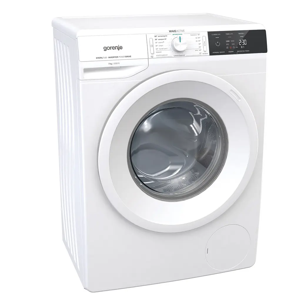Стиральная машина Gorenje WEI72S3S/с паром/инверт/7 кг/ 1200 об/A -30 % /16 прогр./LED-дисплей/55 см. (WEI72S3S) - фото 2