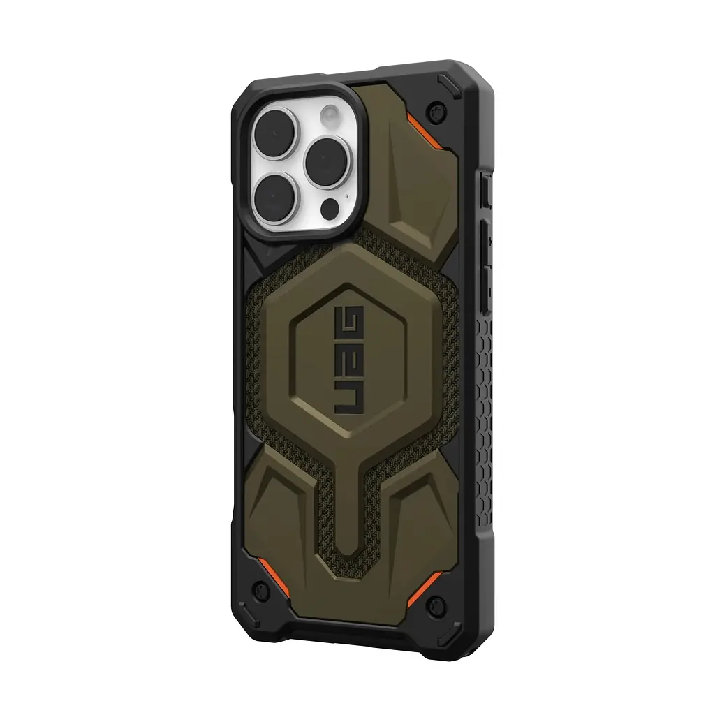 Чехол UAG для iPhone 16 Pro Max, Monarch Pro Magsafe, Kevlar Element Green teh0019341 - фото 3