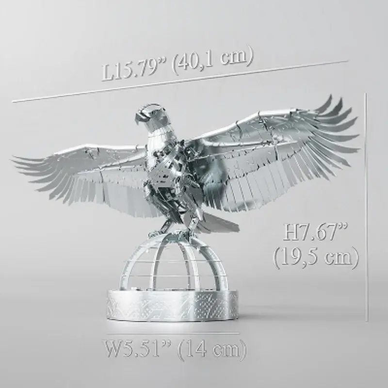 Конструктор Metal Time Колекційна модель Unity Wings Eagle Silver Armor (MT101/READY) - фото 11