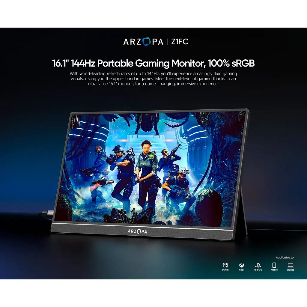 Портативний монітор Arzopa Z1FC + Case Black EU [101366] - фото 4