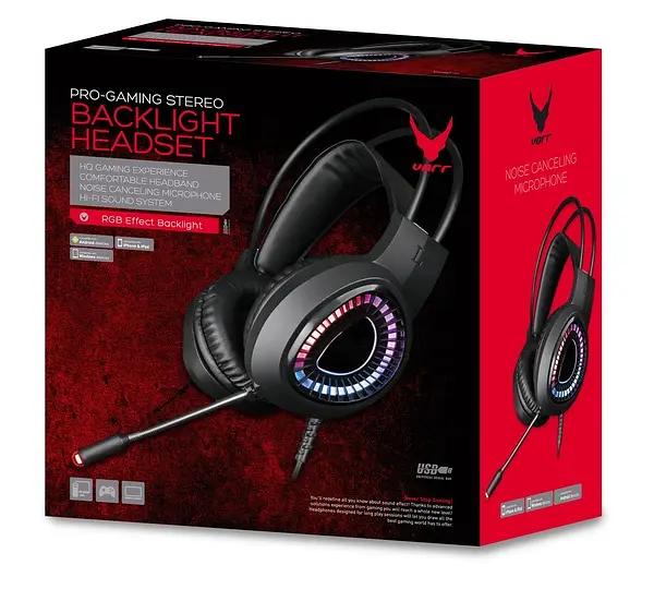 Гарнітура Varr Gaming VH8010 Headset Hi-Fi Stereo mic USB 7.1 RGB Black (VH8010) - фото 2