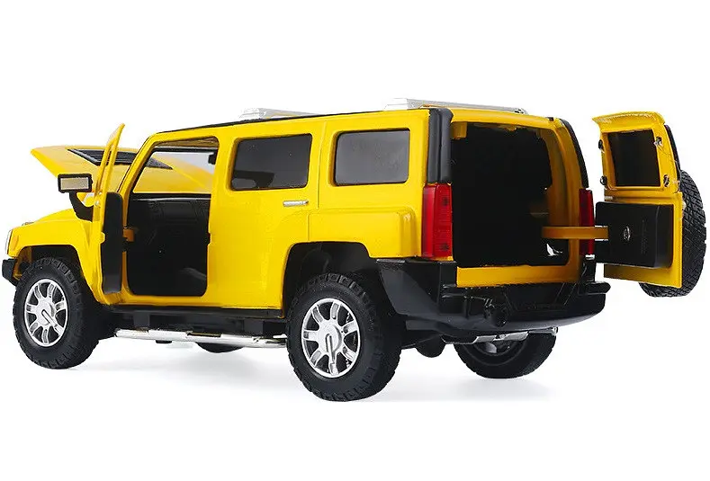 Колекційна металева модель автомобіля Автопром Hummer H3 з інерцією, світлом та звуком 1:24 - фото 4