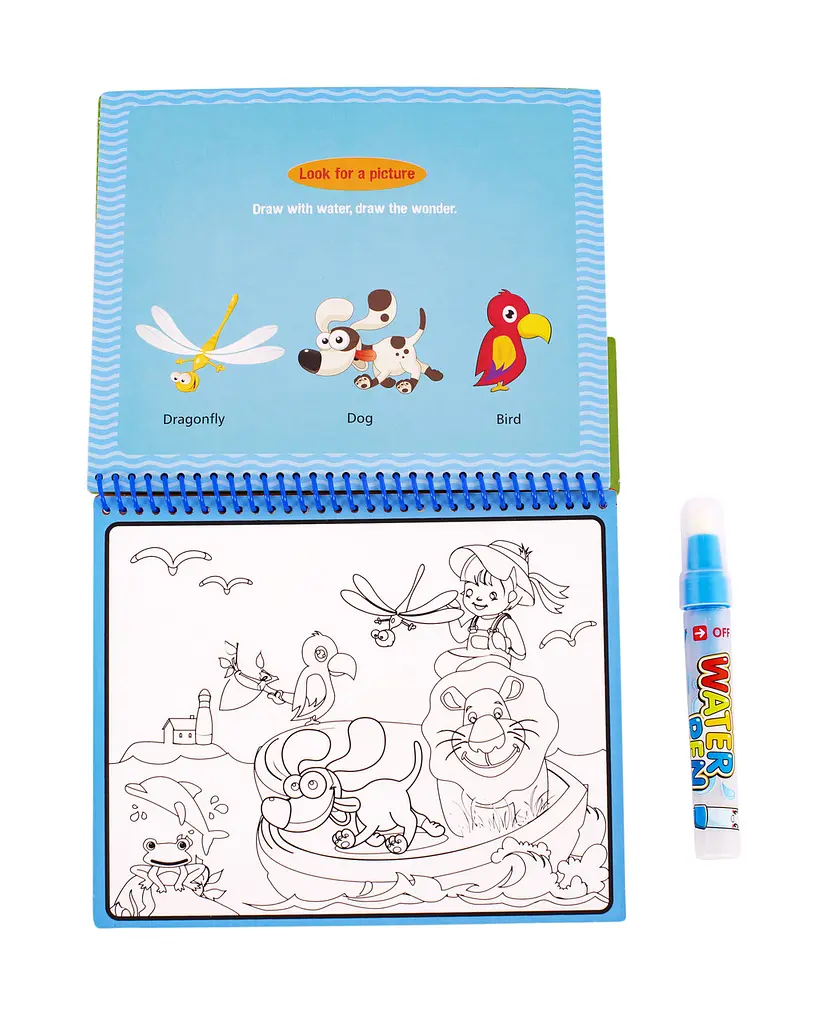 Книжечка-розмальовка водна Зоопарк 36+ Baby team Різні кольори - фото 3