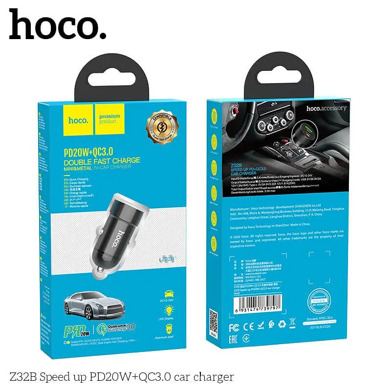 Адаптер автомобільний HOCO Speed Up Z32B чорний - фото 6
