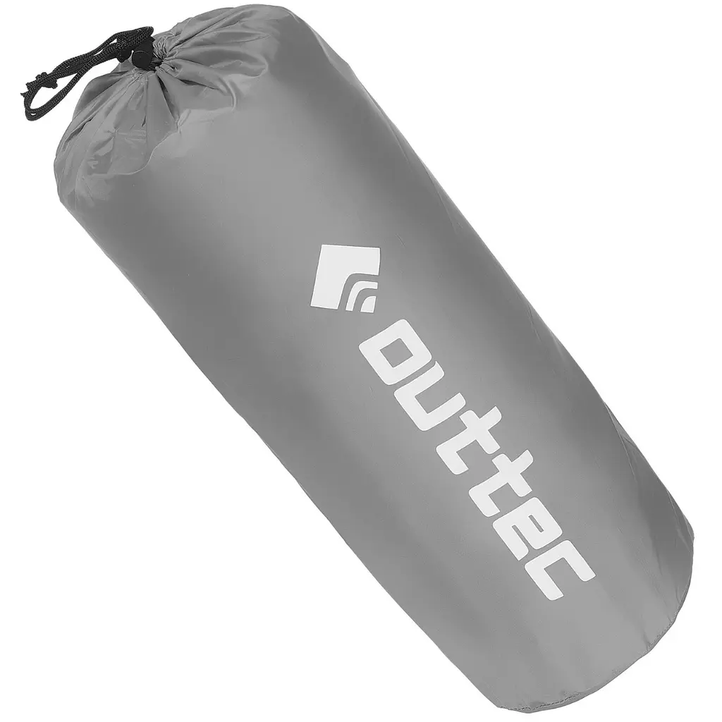 Надувний килимок Outtec 195х55х5см з подушкою соти сірий - фото 8