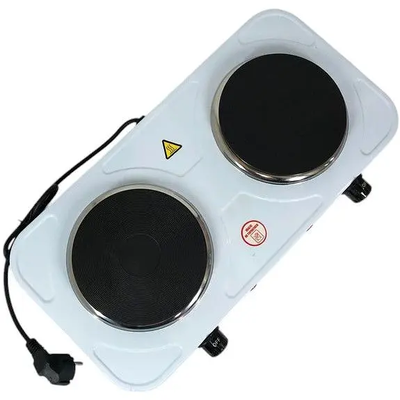 Електроплитка SeaBreeze SB-063 2000 Вт 2 конфорки диск біла - фото 5