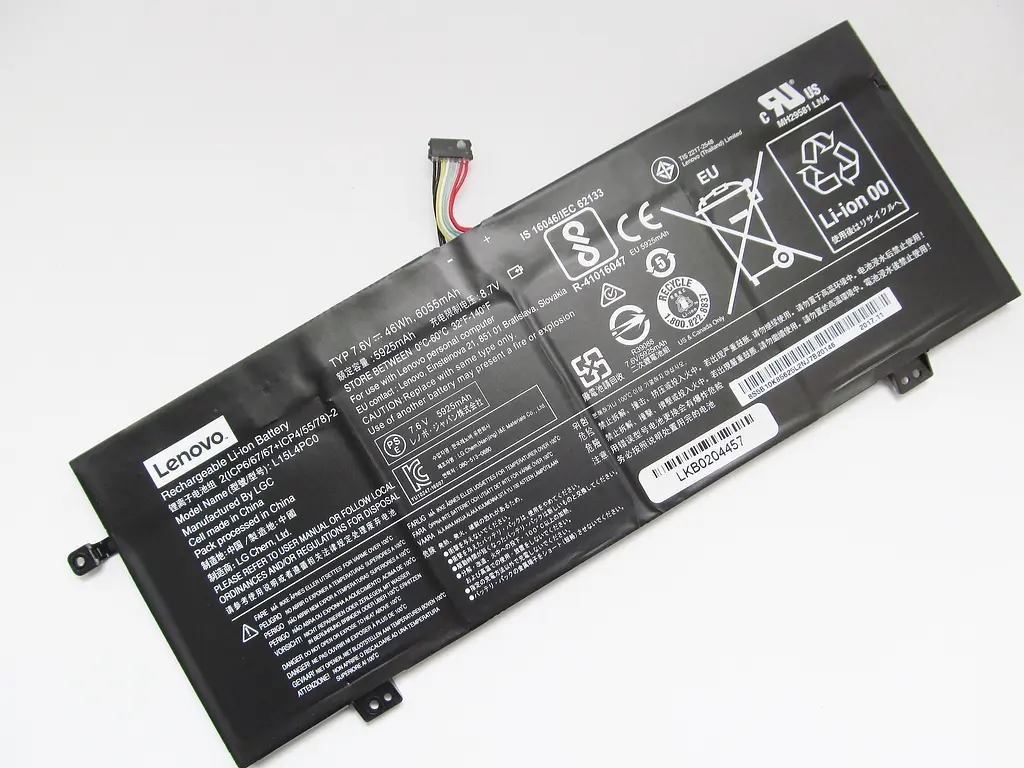 Акумулятор для ноутбука Lenovo IdeaPad 710S-13 L15M4PC0, 6055 mAh (46Wh), 4cell, 7.6V, Li-ion, чорний - фото 2
