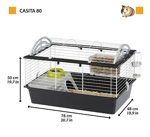Клітка для кроликів та морських свинок Ferplast Casita 80 синя 78х48х50 57065170 - фото 2