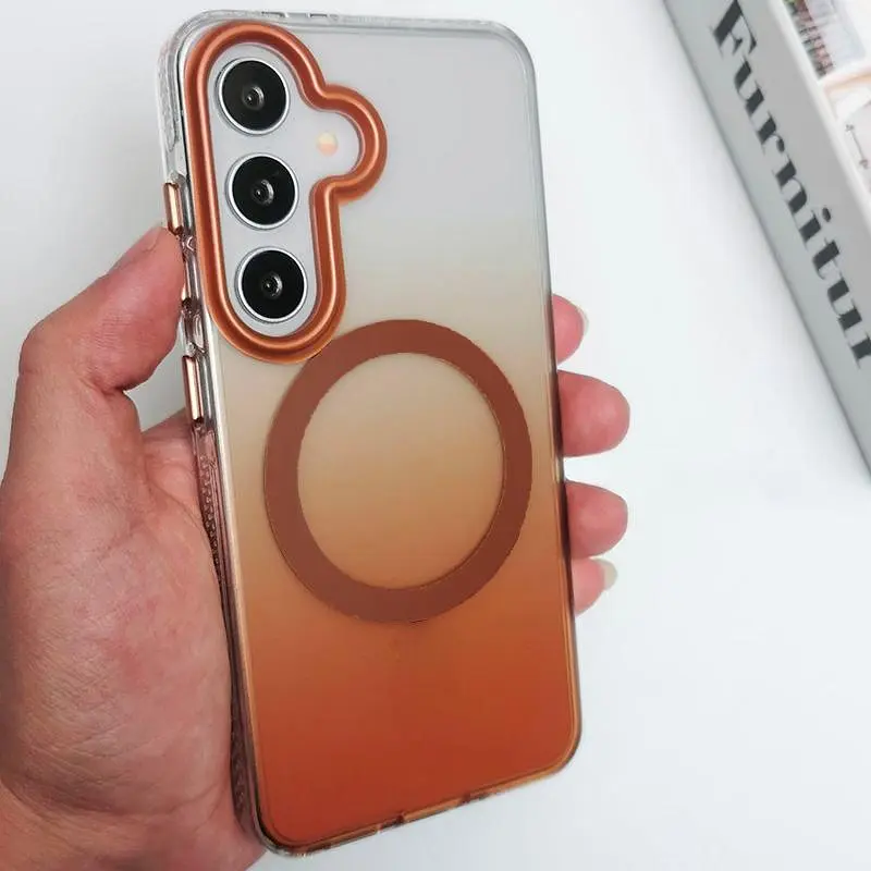 Чохол TPU+PC Phantom with Magnetic Fit для Samsung Galaxy S25 Rose Gold - фото 3