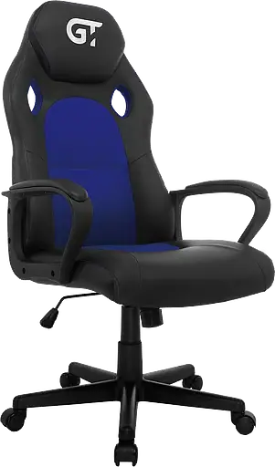 Геймерское кресло GT Racer черное с синим (X-2640 Black/Blue) - фото 2