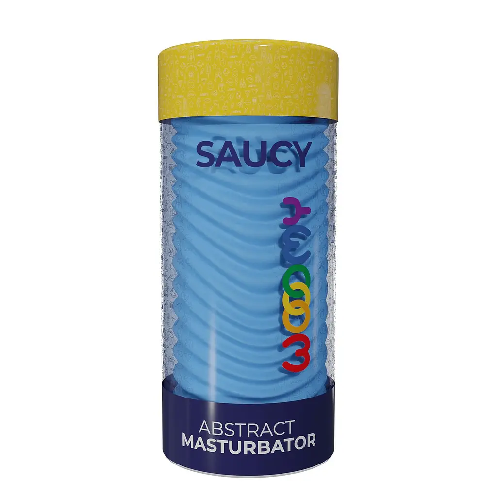 Мастурбатор Wooomy Saucy Abstract Masturbator, наскрізний, двосторонній - фото 9