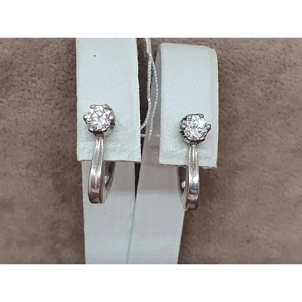 Срібні сережки Агні ВАРЯ з фіанітами. 2227/9Р-CZ - фото 4